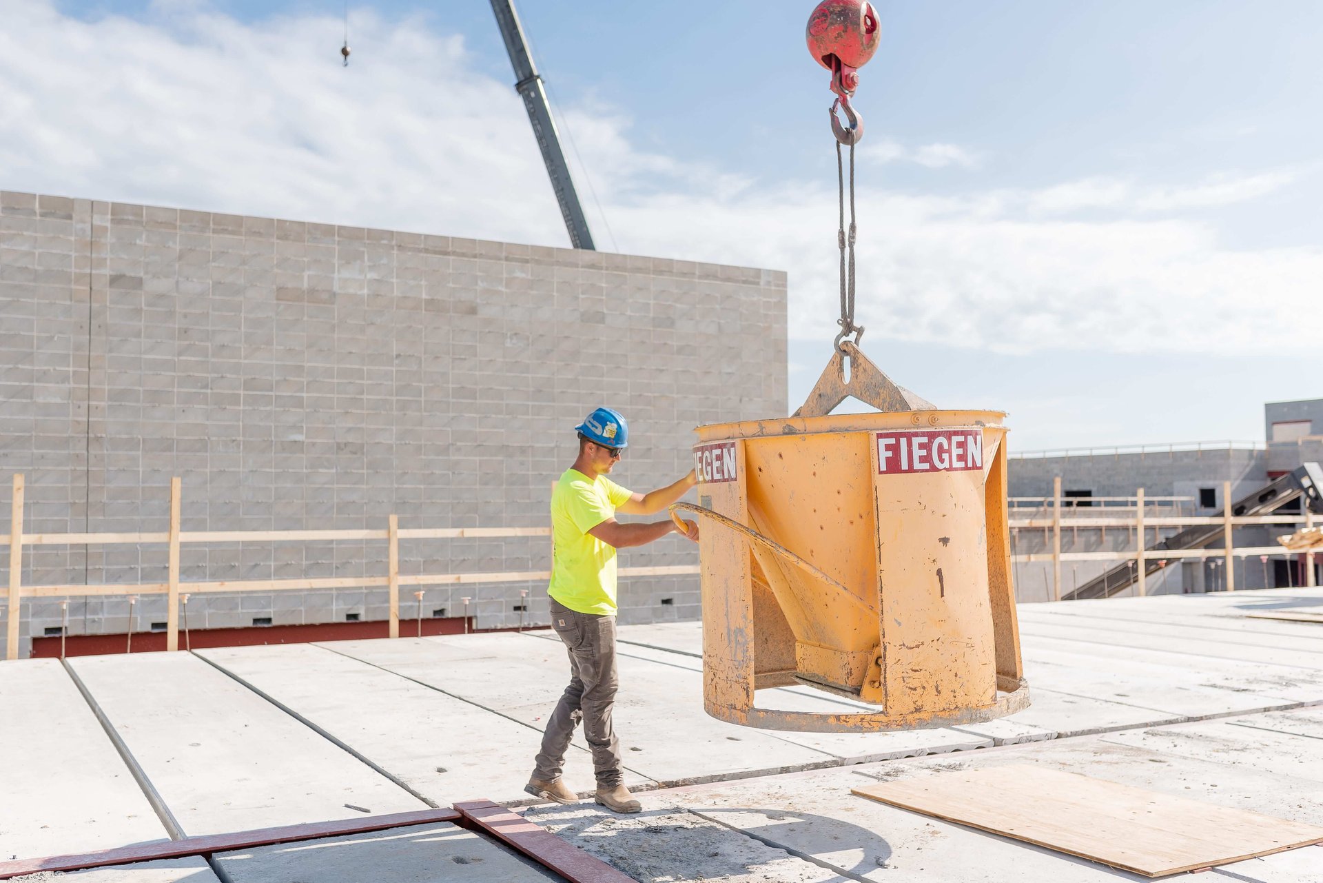 Fiegen Construction worker on a sunny day