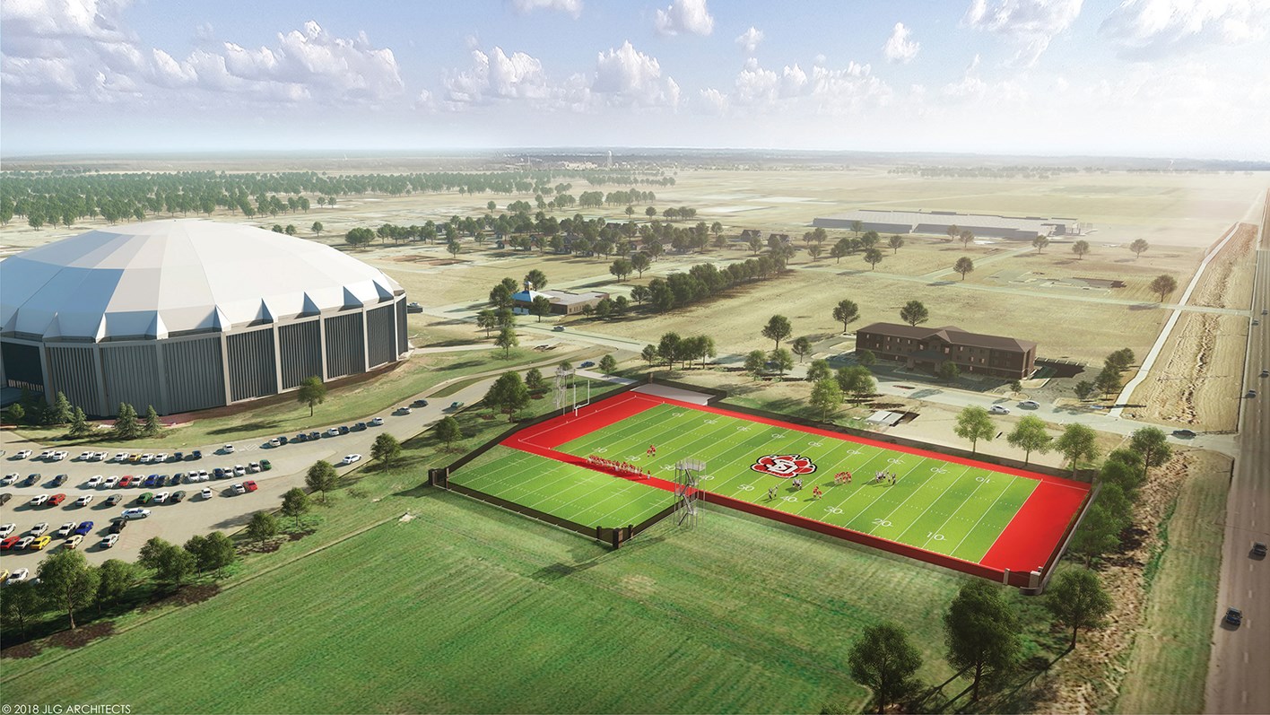 DakotaDome Practice Football Fields | University of South Dakota | Vermillion, South Dakota | Fiegen Construction